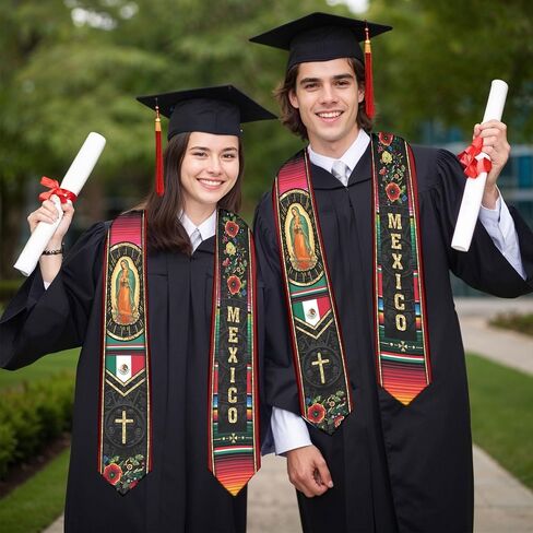 Mexican Graduation Sash 2025, Graduation Stole Class of 2025, Mexican American Sash, Mexico Stole in Saudi Arabia
