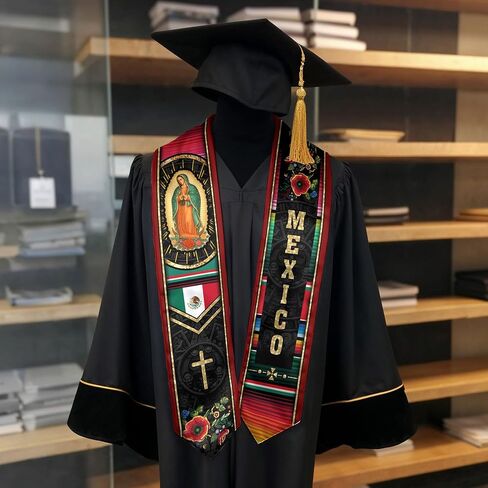 Mexican Graduation Sash 2025, Graduation Stole Class of 2025, Mexican American Sash, Mexico Stole in Saudi Arabia