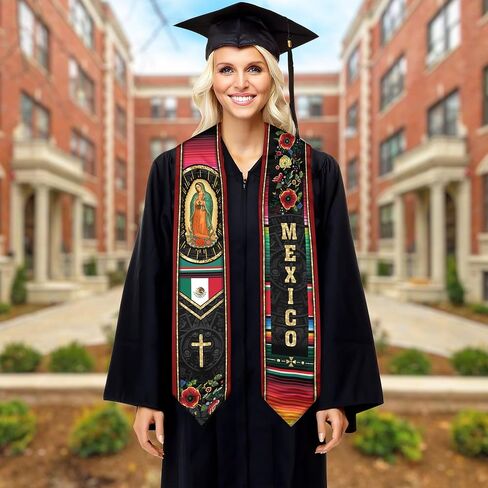Mexican Graduation Sash 2025, Graduation Stole Class of 2025, Mexican American Sash, Mexico Stole in Saudi Arabia