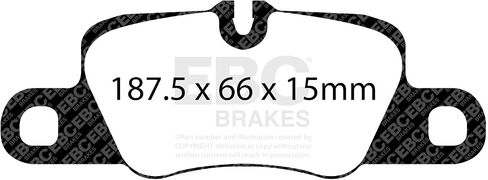 EBC Brakes Redstuff 3000 Series Sport Brake Pad Set DP31858C to Fit PORSCHE in Saudi Arabia