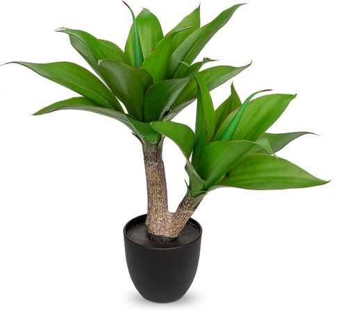 Briful 23.7'' Agave Plants Artificial Realistic Potted Faux Agave Plants 3 Agave Fake Plants in Black Pot Houseplant for Home Decor Indoor Outdoor Farmhouse in Saudi Arabia