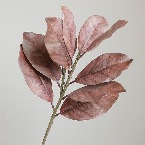 3Pcs Artificial Magnolia Leaves Stems Fake Magnolias Leaf Branches Faux Greenery Stems Real Touch Magnolia Leaves Branches for Indoor Outdoor Home Decor in Saudi Arabia