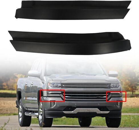 Black Front Bumper Filler Panel Left and Right Plastic Replacement for 2016-2018 Silverado 1500 84052264 84052265 in Saudi Arabia