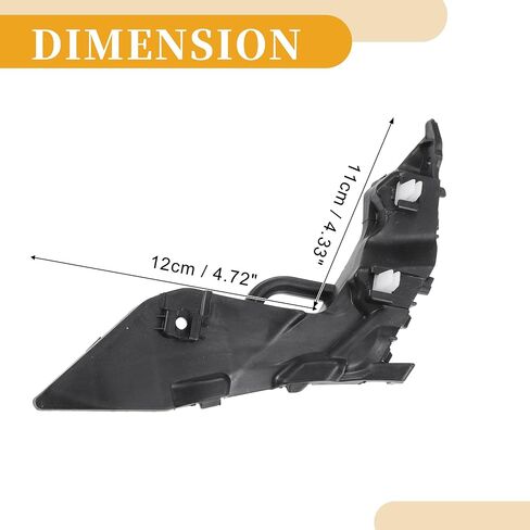 Bumper Support Bracket No.86513F2000/86514F2000 - Left Right Driver Passenger Side Bumper Bracket - for Hyundai Elantra 2017-2018 ABS Plastic Black - 1 Pair in Saudi Arabia