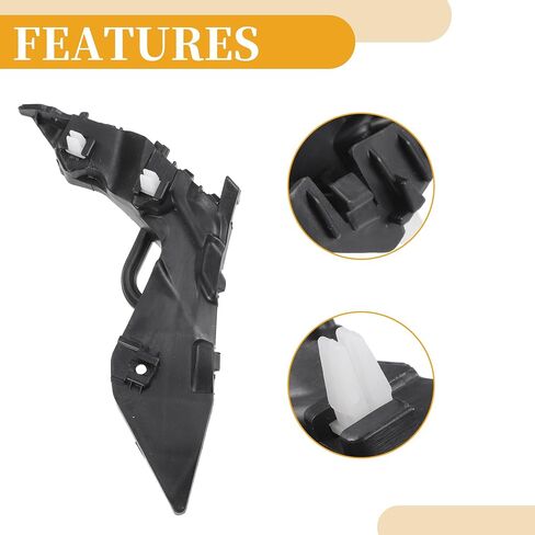 Bumper Support Bracket No.86513F2000/86514F2000 - Left Right Driver Passenger Side Bumper Bracket - for Hyundai Elantra 2017-2018 ABS Plastic Black - 1 Pair in Saudi Arabia