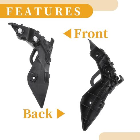 Bumper Support Bracket No.86513F2000/86514F2000 - Left Right Driver Passenger Side Bumper Bracket - for Hyundai Elantra 2017-2018 ABS Plastic Black - 1 Pair in Saudi Arabia