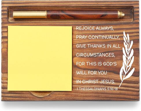 YODOCAMP Christian Desk Organizer, Bible Verse Sticky Note Holder, Psalm 95:1 Made to Worship, Religious Gifts for Christians, Pastors, Church Leaders, Believers TZP98 in Kuwait