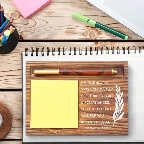 YODOCAMP Christian Desk Organizer, Bible Verse Sticky Note Holder, Psalm 95:1 Made to Worship, Religious Gifts for Christians, Pastors, Church Leaders, Believers TZP98 in Kuwait
