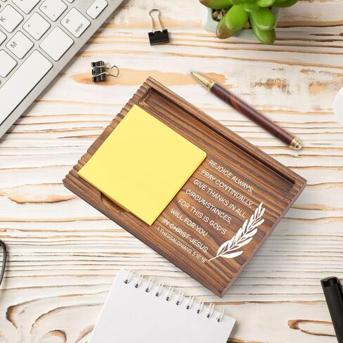 YODOCAMP Christian Desk Organizer, Bible Verse Sticky Note Holder, Psalm 95:1 Made to Worship, Religious Gifts for Christians, Pastors, Church Leaders, Believers TZP98 in Kuwait