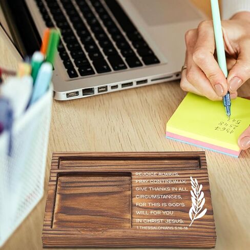 YODOCAMP Christian Desk Organizer, Bible Verse Sticky Note Holder, Psalm 95:1 Made to Worship, Religious Gifts for Christians, Pastors, Church Leaders, Believers TZP98 in Kuwait