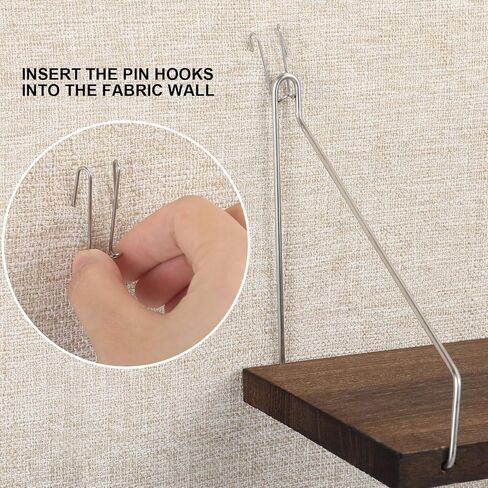 Leinuosen 2 Set Fabric Wall Cubicle Hooks Office Cubicle Hanger with Hooks 11.8 Inch Wooden Office Cubicle Hooks Storage Organizer for Work Picture Home School Office DIY Accessories Decor in Saudi Arabia