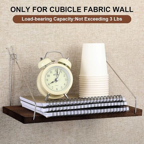 Leinuosen 2 Set Fabric Wall Cubicle Hooks Office Cubicle Hanger with Hooks 11.8 Inch Wooden Office Cubicle Hooks Storage Organizer for Work Picture Home School Office DIY Accessories Decor in Saudi Arabia
