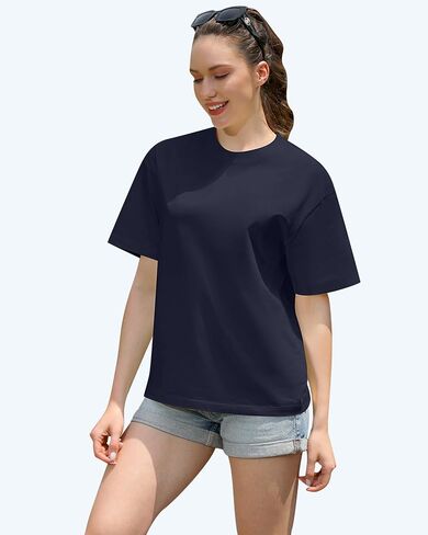 Eadali 3 Pcs Men’s Oversized T-Shirts Drop Shoulder Heavyweight 280g Cotton Loose Fit Short Sleeve Casual Tees for Men Women in Kuwait