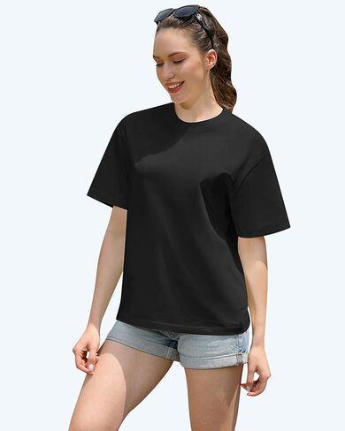 eadali 3 pcs القمصان الضخمة للرجال إسقاط الكتف الوزن الثقيل 280 جرام قطن فضفاضة تناسب الأكمام القصير غير الرسمي للرجال النساء in Kuwait