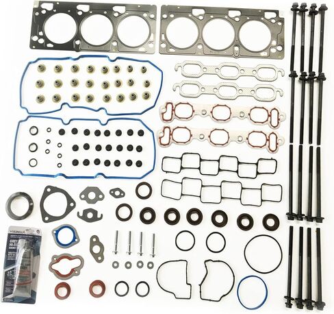 Partsflow Cylinder Head Gasket Set with 16 Head Bolts for Chrysler 300 2005-2006 for Chrysler 300M 1999-2004 for Chrysler Concorde 2002-2004 for Chrysler Pacifica 2004-2006 for Dodge Intrepid 3.5L V6 in Saudi Arabia