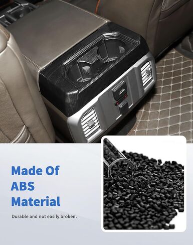 ABS Carbon Fiber Gear Armrest Rear Cup Holder Trim for Ford F150 2015 2016 2017 2018 2019 2020 in Kuwait