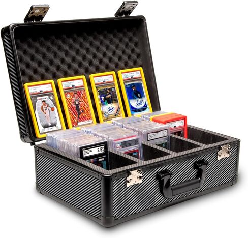 SLAB ARMOR 160+ 4 Row Psa Graded Card Storage Box Graded Card Case Psa Slab Case for Graded Cards Psa Card Case Baseball Card Cases for Sports Cards Storage Sports Card Case (BLACK) in Saudi Arabia