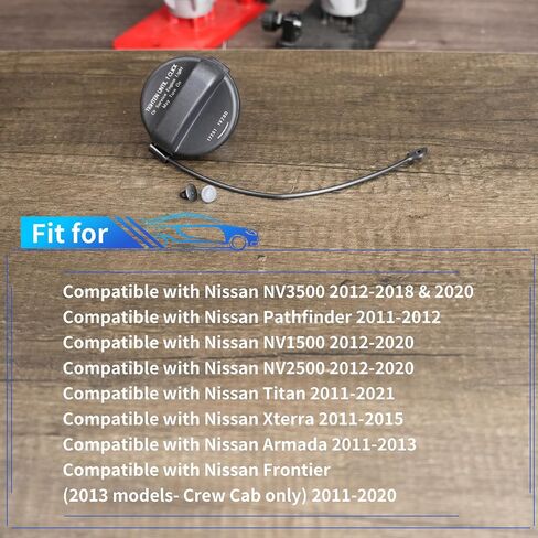 Rldym Fuel Tank Gas Cap 17251-ZZ62B for Nissan NV1500 NV2500 2012-2020, for Pathfinder 2011 2012, for Titan 2011-2021, for Xterra 2011-2015, for Armada 2011-2013, Replace# 17251-ZZ62D in Saudi Arabia