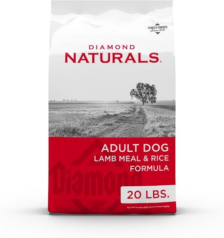 Diamond Naturals الوصفة الحقيقية لللحوم الحقيقية ، طعام الكلب الجاف الجاف مع مراعي حقيقية بروتين لحم الضأن 40 رطل in Kuwait