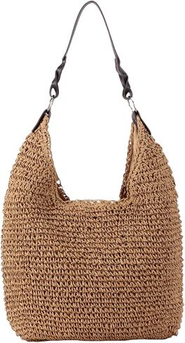 Women's Beach Straw Bag Large Straw Summer Handbags Handmade Woven Boho Hobo Raffia Tote Bags 2025 Summer Purse in Saudi Arabia