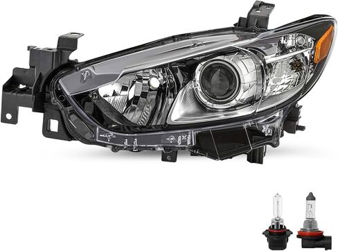 Halogen Type Projector Headlight Assembly Fit for 2014-2017 Mazda 6 Sedan 4-Door with All Bulbs OE Style Headlamp Replacement Passenger & Driver Side in Saudi Arabia