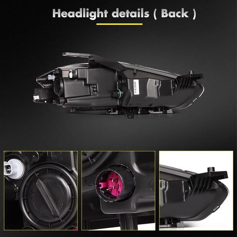 تجميع المصباح الأمامي السائق والركاب من أجل 2013-2016 ل Dodge Dart Black Housing Amber Reflector Assembly Pair Placembly 68085141AL CH2502240 in Kuwait