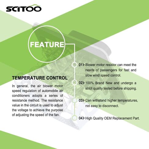 SCITOO HVAC Blower Motor Resistor Fit for 1995-2005 Chevrolet Blazer/1998-1999 Chevrolet C1500 C2500/1998-1999 GMC K2500 Suburban/1995-2004 Chevrolet S10/1996-2001 Oldsmobile Bravada OE#DR773, RU-344 in Saudi Arabia