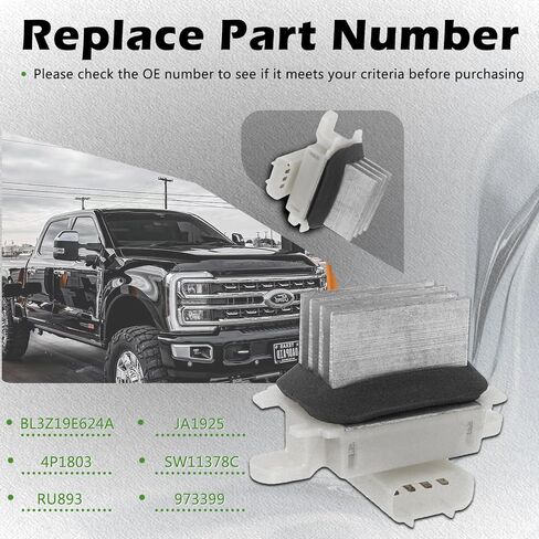 Manual Manual Manual AC Module HVAC BLOWER MOTOR RESTOR متوافق مع Ford 2009-2017 Expedition / 2009-2014 F-150-for Lincoln 2014-2017 يستبدل Navigator BL3Z19E624A (09 10 11 12 13 14 15 16 17) in Kuwait