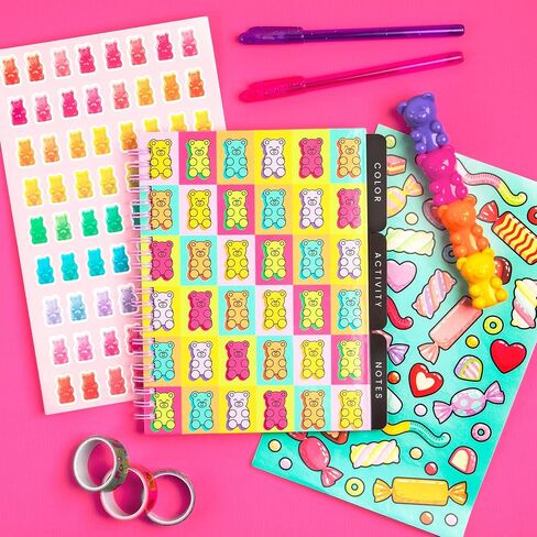 Fashion Angels Funny Foods Graphic Journaling Set - Includes 1 Tabbed Sketchbook, 2 Sticker Sheets, 6 Scented Markers and 3 Rolls of Tape, Cute Foods Stationery Set - for Ages 8+ in Kuwait