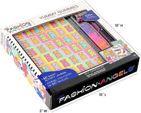 Fashion Angels Funny Foods Graphic Journaling Set - Includes 1 Tabbed Sketchbook, 2 Sticker Sheets, 6 Scented Markers and 3 Rolls of Tape, Cute Foods Stationery Set - for Ages 8+ in Kuwait