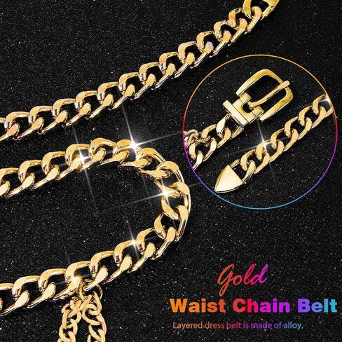 Nicute Silver Waist Chain Metal Chain Belts Chunky Dress Belt Accessories for Women in Saudi Arabia