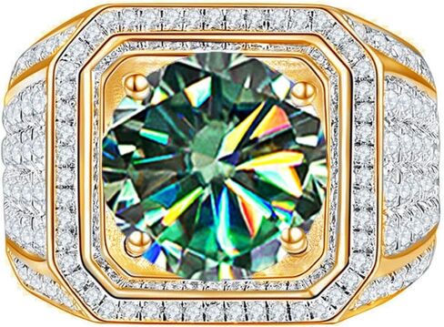 1CT Moissanite Rings for Men Mens Diamond Wedding Bands 18K S925 Sterling Silver Moissanite Ring Moissanite Rings Mens Mans Rings Rings Gold Diamond Lear in Kuwait