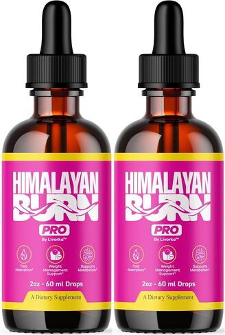 (2 Pack) Himalayan Burn Pro Drops - HimalayanBurn Pro Advanced Formula Liquid Supplement, Himalayan Burn Pink Salt Health & Wellness, Himalayanburn Pro Daily Wellness Support, 2 Bottles for 2 Months in Saudi Arabia