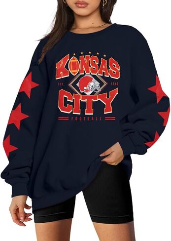 MNLYBABY Football Sweatshirt Women Game Day Sweatshirts in My Game day Era 87 Graphic Long Sleeve Tops in Kuwait