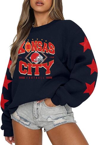 MNLYBABY Football Sweatshirt Women Game Day Sweatshirts in My Game day Era 87 Graphic Long Sleeve Tops in Kuwait