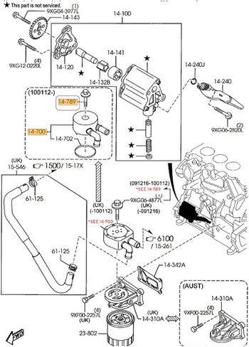 Mazda (LF9V-14-789) Oil Cooler Bolt in Saudi Arabia