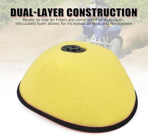 استبدال مرشح الهواء Sponge متوافق مع Yamaha Blaster 200 YFS200 1988-2006 YFS200SE 2006 ، Grizzly 125 2004-2013 ، Raptor 125 2011-2013 ، Raptor 250 2008-2013 in Saudi Arabia