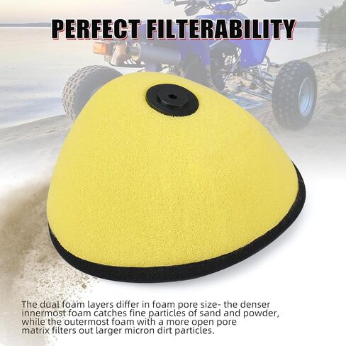 استبدال مرشح الهواء Sponge متوافق مع Yamaha Blaster 200 YFS200 1988-2006 YFS200SE 2006 ، Grizzly 125 2004-2013 ، Raptor 125 2011-2013 ، Raptor 250 2008-2013 in Saudi Arabia