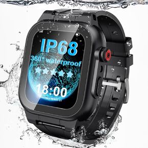 IP68 Waterproof Case with Band and Screen Protector Compatible for Apple Watch Series 10 9 8 7 6 5 4 3 2 SE2 SE,42mm in Kuwait