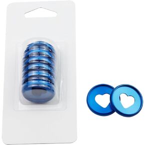 Crapyt 8 PCS Planner Expander Discs Blue Metal Expander Discs for Notebooks, Books, Hand Ledgers 1.1"×0.2" Discbound Discs
