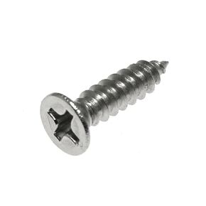 Maxmoral 100PCS Wood Screws Flat Head Self Tapping Screws 7 x 7/8" 304 Stainless Steel Pan Head Screws for Plastic Wood Mechanical Industry Door Handles Shops Metal Small Repairs Furniture Fasteners