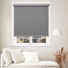 MYshade Blackout Roller Shades for Windows,Cordless Roller Window Shades,Roll Up Window Blinds with Thermal Insulated,UV Protection,Easy to Install for Home and Office,31"X72"(Grey)