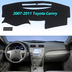 Dashboard Cover Flannel Dash Mat Custom Compatible with 2007 2008 2009 2010 2011 Toyota Camry, Anti-Glare, Anti-Reflection, No Peculiar Smell