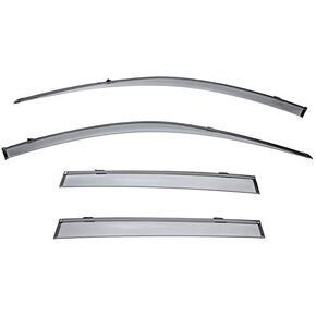 WellVisors Window Visors Wind Deflectors Compatible With Subaru 2019-2024 Forester With Black Trim Rain Guards 3-847SU018
