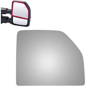 Mirror Glass Replacement for 17-19 Ford F-250 20-22 Ford Super Duty F250 / F350 / F450 / F550 Crew/Regular/Extended Cab Pickup Truck Super Duty Passenger Right Side -Upper