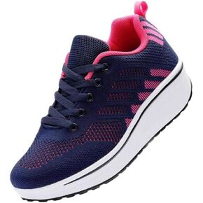 Women's Platform Fashion Sneakers Breathable Mesh Walking Shoes Lightweight Non Slip Running Shoes