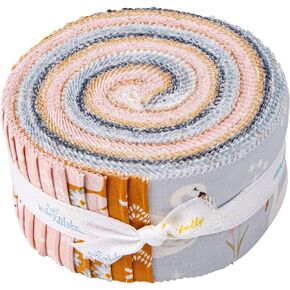 Little Forest Atelier Little Swan Rolie Polie 40 2.5-inch Strips Jelly Roll Riley Blake RP-13740-40