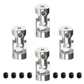 Aopin 2mm to 3mm Rotatable Universal Joint Coupling Shaft Stepper Motor, Length 23mm / 0.91", Coupler Connector with Screw for 3D Printer, RC Robot, Car Boat Shaft, DIY Encoder, CNC Machine 4 Pcs