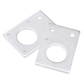 MECCANIXITY Stepper Motor Mounting Bracket Mount Plate 42mm Silver Tone for 3D Printer 2 Pack