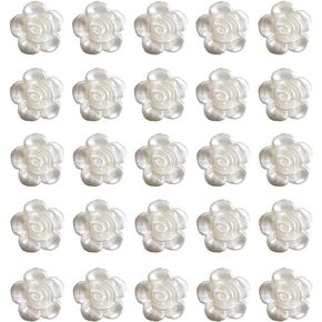 50 Pcs Resin Rose Flower Flatback Button Flat Back Rose Flowers Beads Cabochons with No Holes Scrapbooking for Jewelry Making Golden 1.9cm